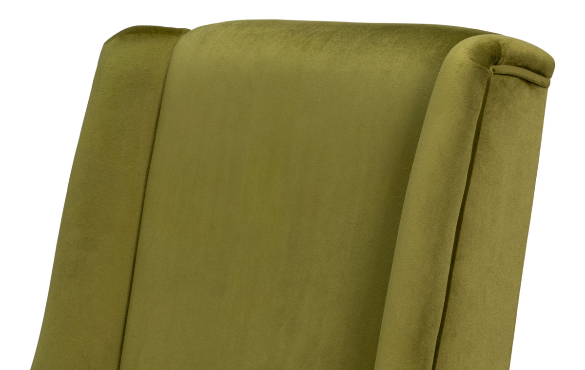 Guildford Noce Anticato/Green Velvet Captains Chair