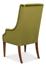 Guildford Noce Anticato/Green Velvet Captains Chair
