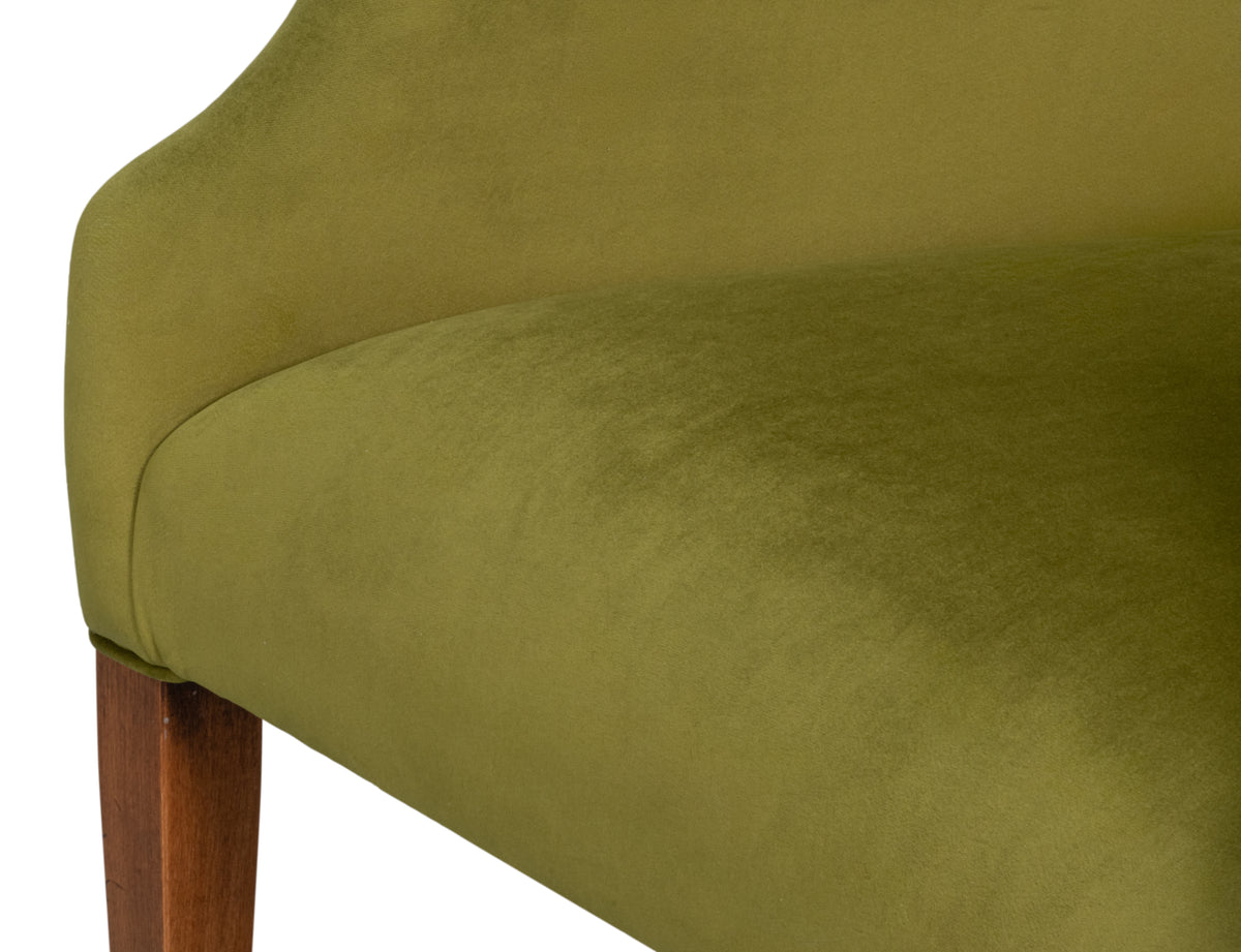 Guildford Noce Anticato/Green Velvet Captains Chair