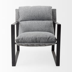 Guilia Castlerock Gray with Metal Frame Sling Accent Chair - Ornate Home
