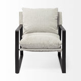 Guilia Frost Gray with Metal Frame Sling Accent Chair - Ornate Home