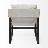 Guilia Frost Gray with Metal Frame Sling Accent Chair - Ornate Home
