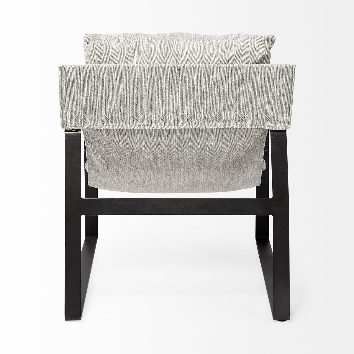 Guilia Frost Gray with Metal Frame Sling Accent Chair - Ornate Home
