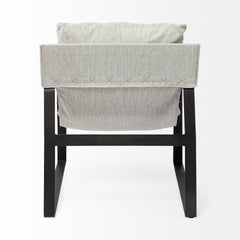 Guilia Frost Gray with Metal Frame Sling Accent Chair - Ornate Home