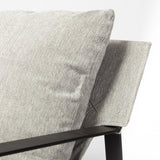 Guilia Frost Gray with Metal Frame Sling Accent Chair - Ornate Home