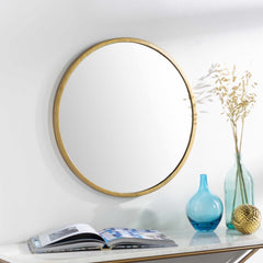Guindarohan Gold Frame Round Mirror - Ornate Home