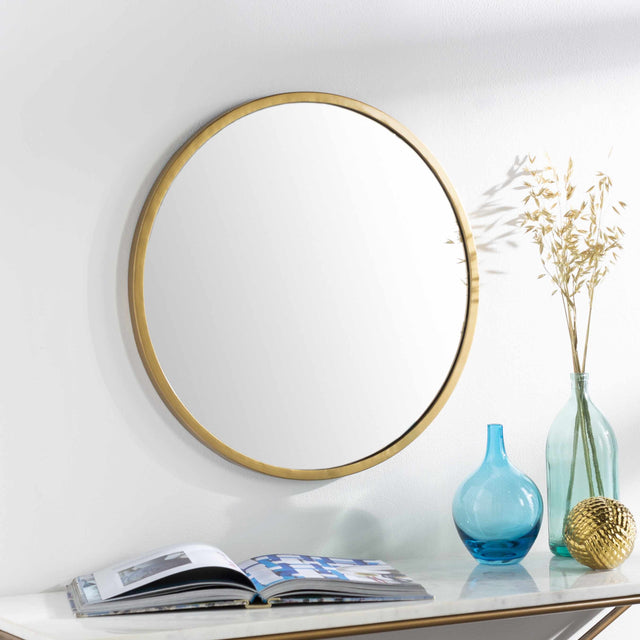 Guindarohan Gold Frame Round Mirror - Ornate Home