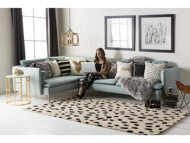 Guiseley Dalmatian Wool Area Rug - Ornate Home