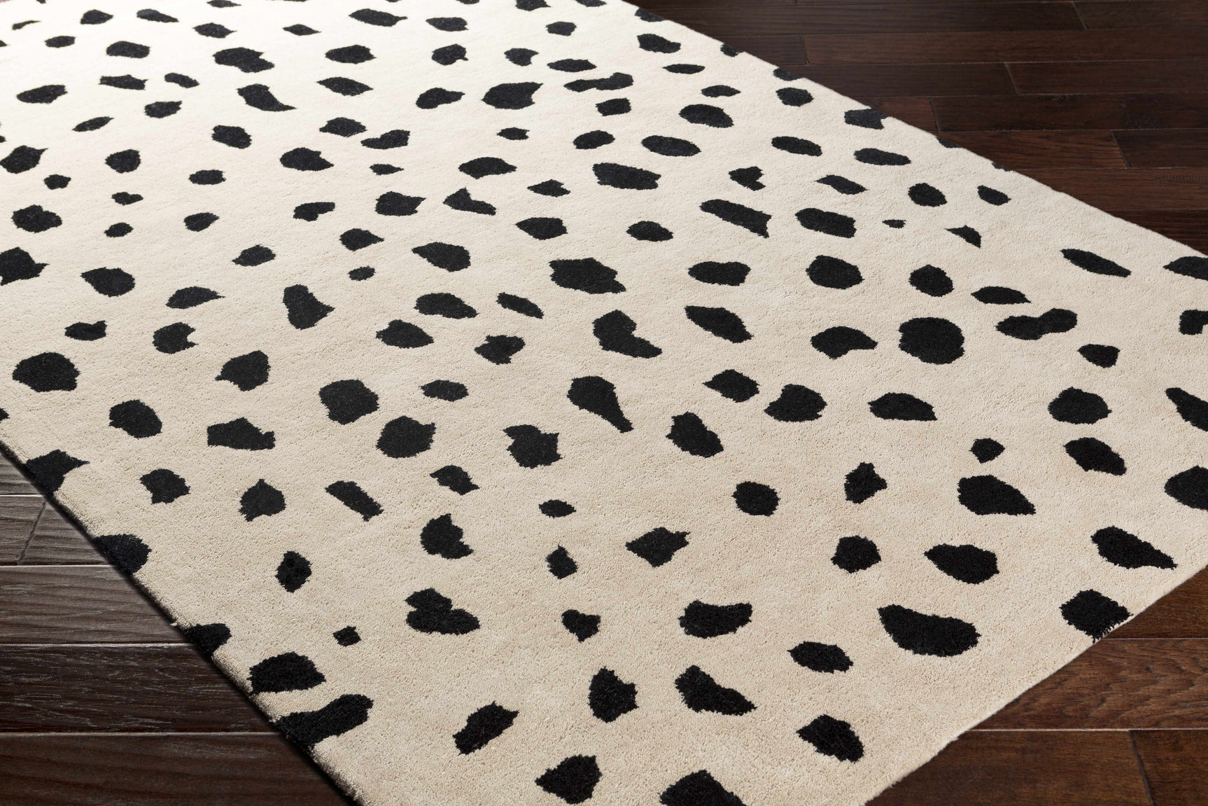 Guiseley Dalmatian Wool Area Rug - Ornate Home