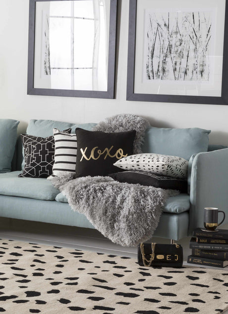 Guiseley Dalmatian Wool Area Rug - Ornate Home