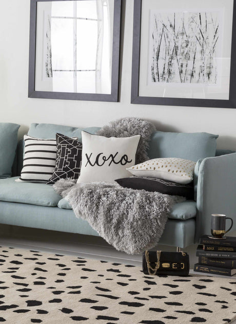 Guiseley Dalmatian Wool Area Rug - Ornate Home