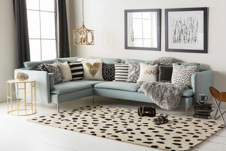 Guiseley Dalmatian Wool Area Rug - Ornate Home