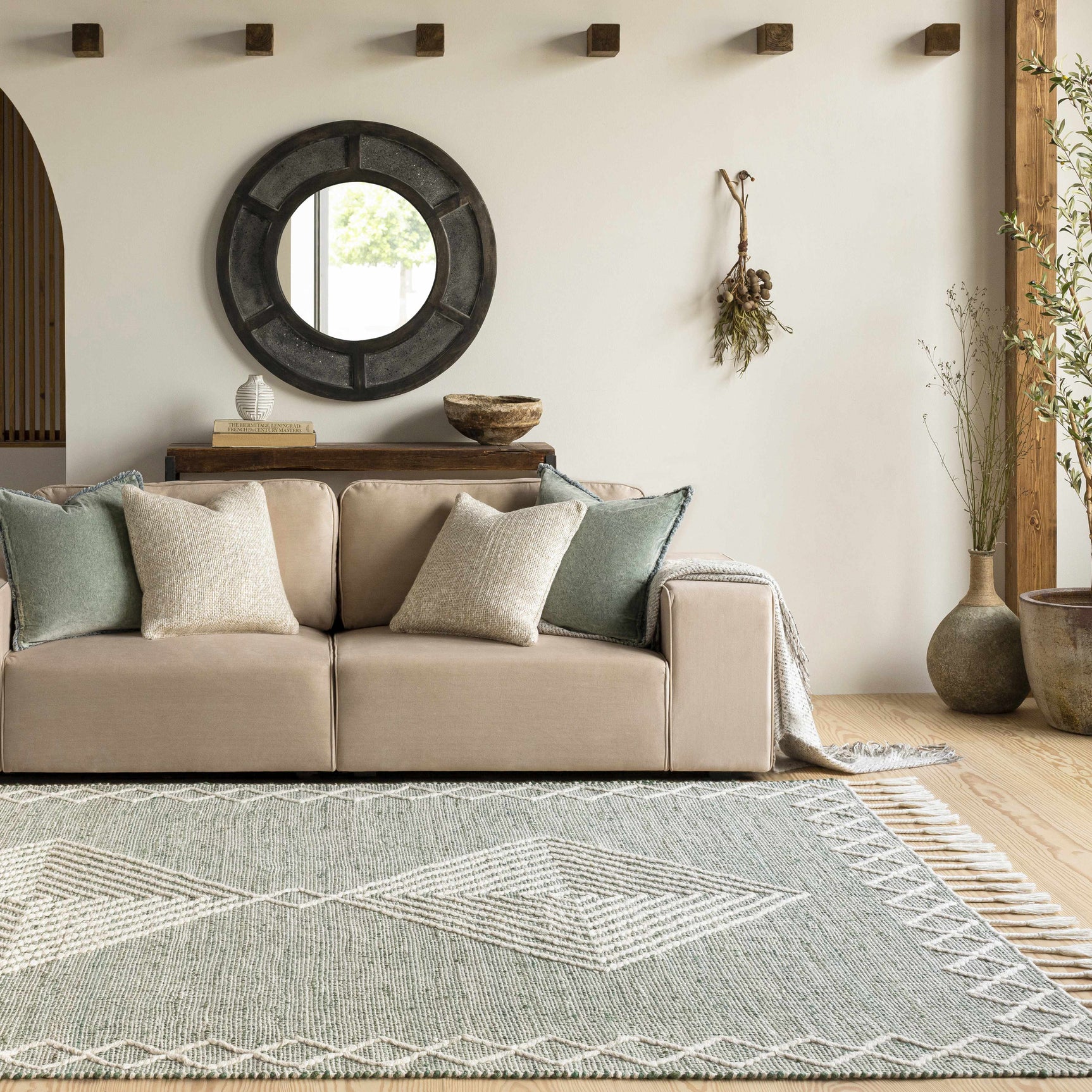 Guiuan Tasseled Jute&Wool Rug - Clearance - Ornate Home
