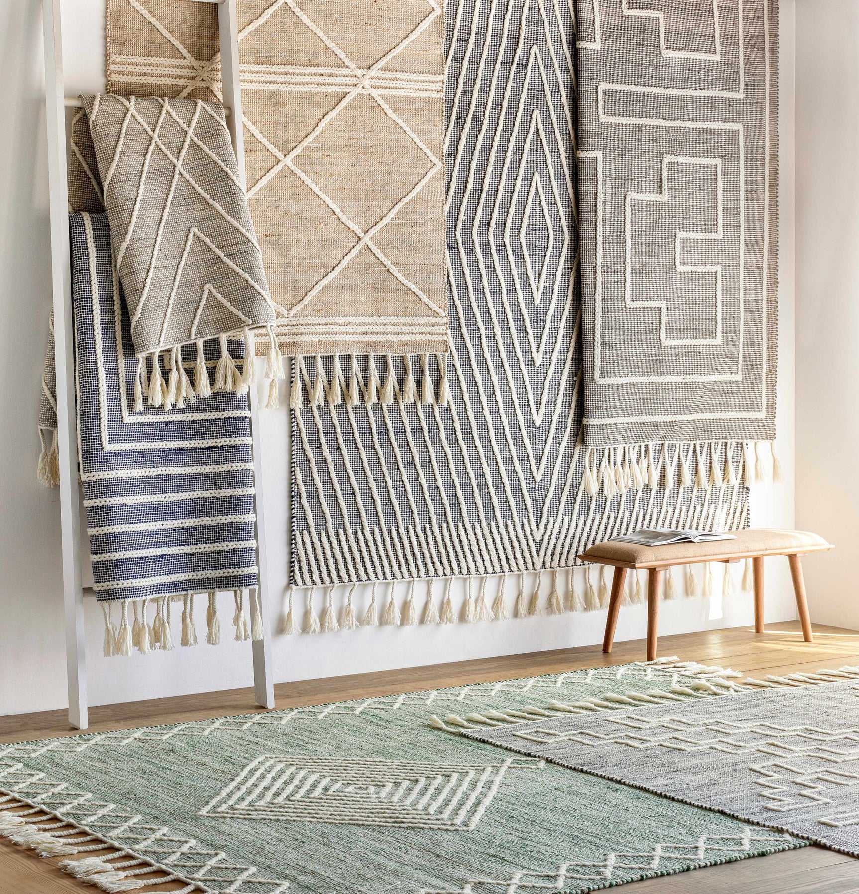 Guiuan Tasseled Jute&Wool Rug - Clearance - Ornate Home