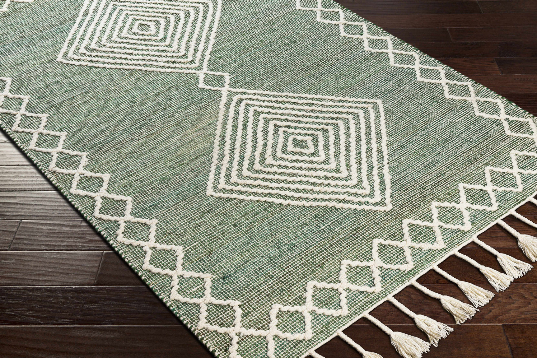 Guiuan Tasseled Jute&Wool Rug - Clearance - Ornate Home