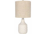 Gulmarrad Textured Ivory Ceramic Table Lamp - Ornate Home