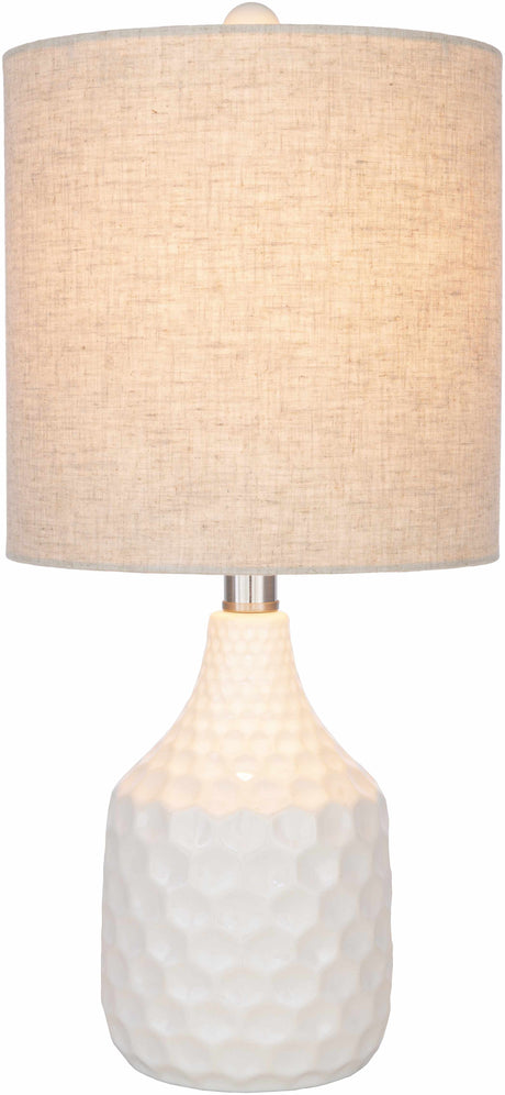Gulmarrad Textured Ivory Ceramic Table Lamp - Ornate Home