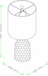 Gulmarrad Textured Ivory Ceramic Table Lamp - Ornate Home