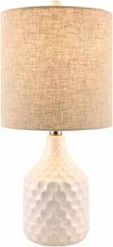 Gulmarrad Textured Ivory Ceramic Table Lamp - Ornate Home