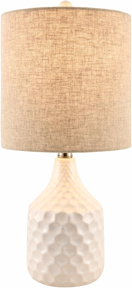 Gulmarrad Textured Ivory Ceramic Table Lamp - Ornate Home