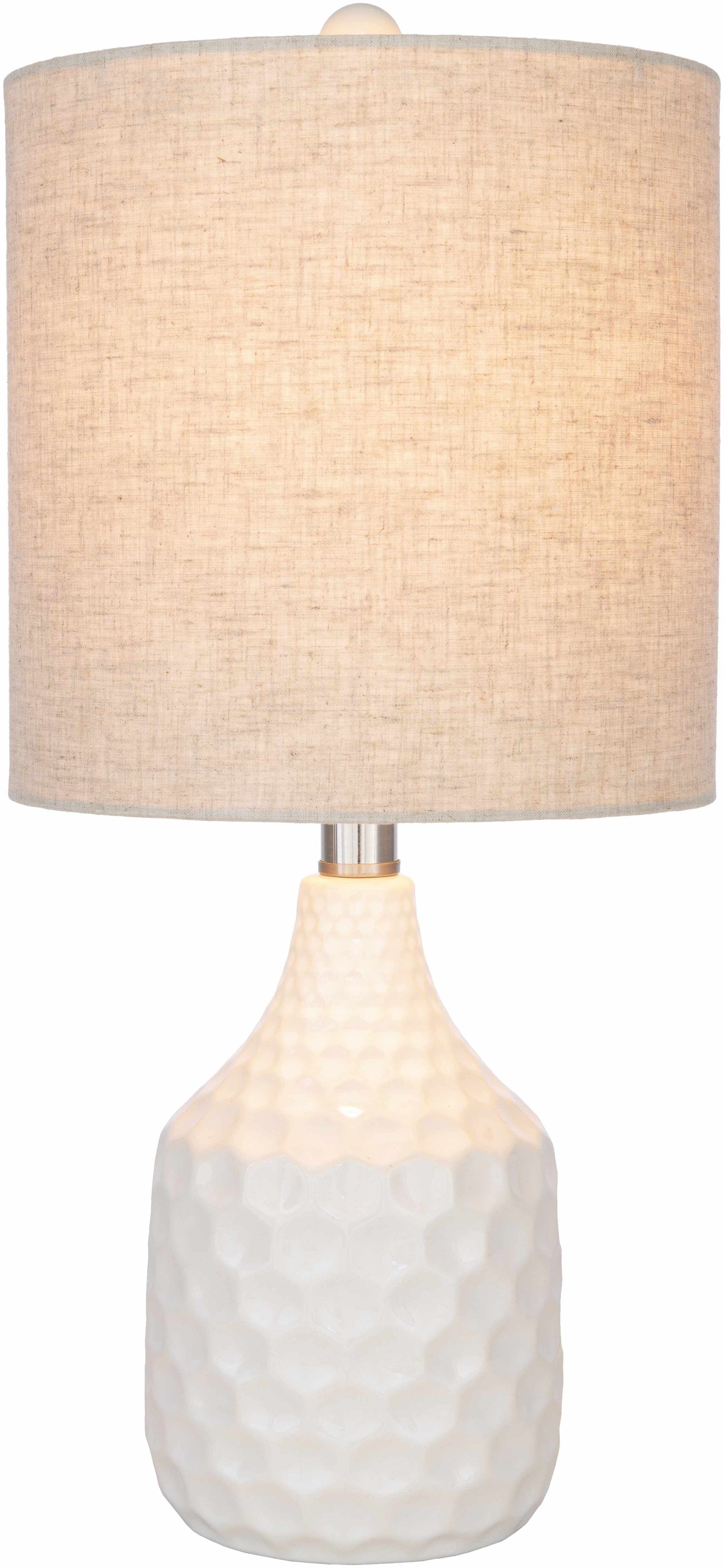 Gulmarrad Textured Ivory Ceramic Table Lamp - Ornate Home