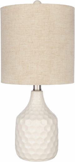 Gulmarrad Textured Ivory Ceramic Table Lamp - Ornate Home