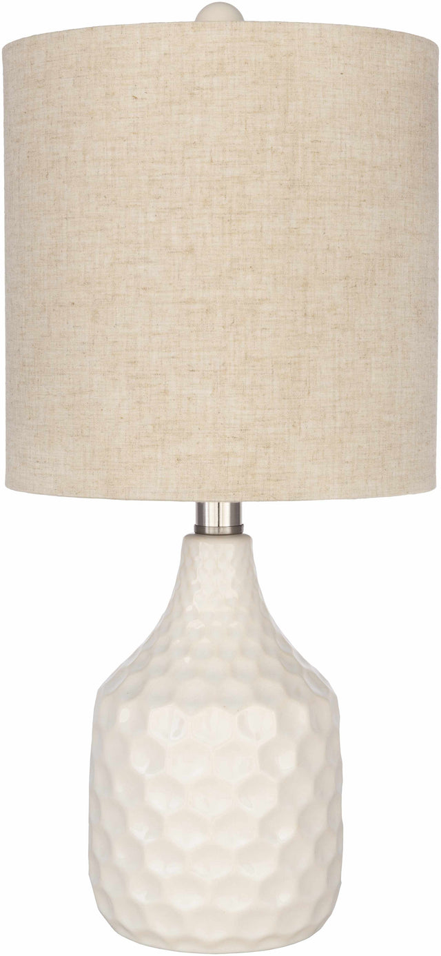 Gulmarrad Textured Ivory Ceramic Table Lamp - Ornate Home