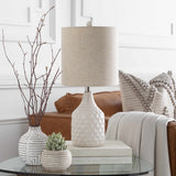 Gulmarrad Textured Ivory Ceramic Table Lamp - Ornate Home