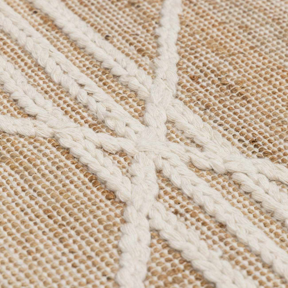 Gulnur Natural Jute&Wool Trellis Rug - Clearance - Ornate Home
