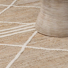 Gulnur Natural Jute&Wool Trellis Rug - Clearance - Ornate Home