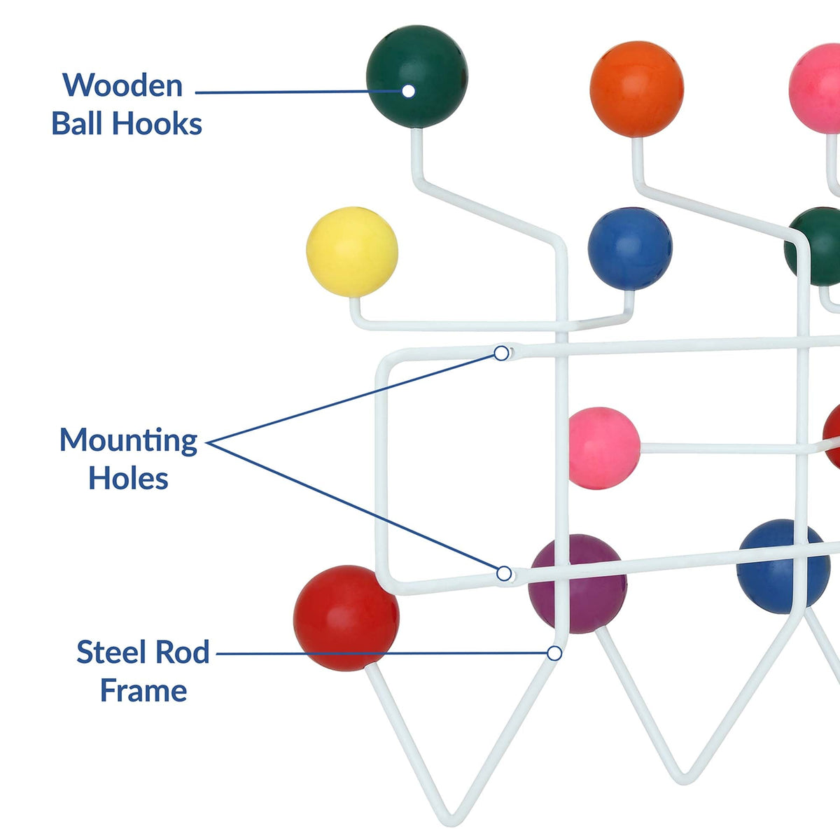 Gumball Multicolored Coat Rack - Ornate Home