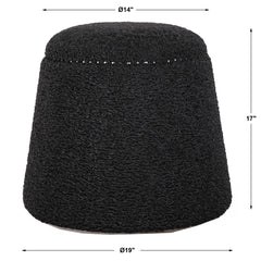 Gumdrop Black Ottoman - Ornate Home