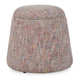 Gumdrop Pink Confetti Chenille Ottoman - Ornate Home
