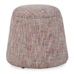 Gumdrop Pink Confetti Chenille Ottoman - Ornate Home