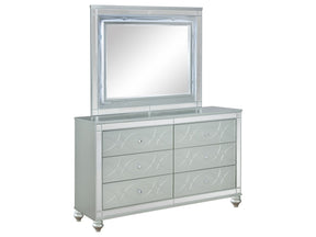 Gunnison Silver Metallic Dresser and Mirror - Ornate Home