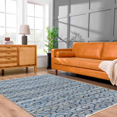 Gurit Blue & Brown Area Rug - Clearance - Ornate Home