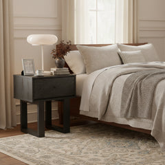 Gus Black Nightstand - Ornate Home