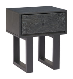 Gus Black Nightstand - Ornate Home