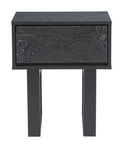 Gus Black Nightstand - Ornate Home