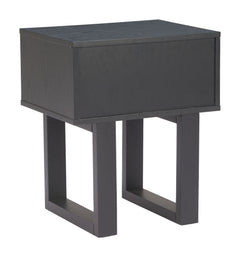 Gus Black Nightstand - Ornate Home