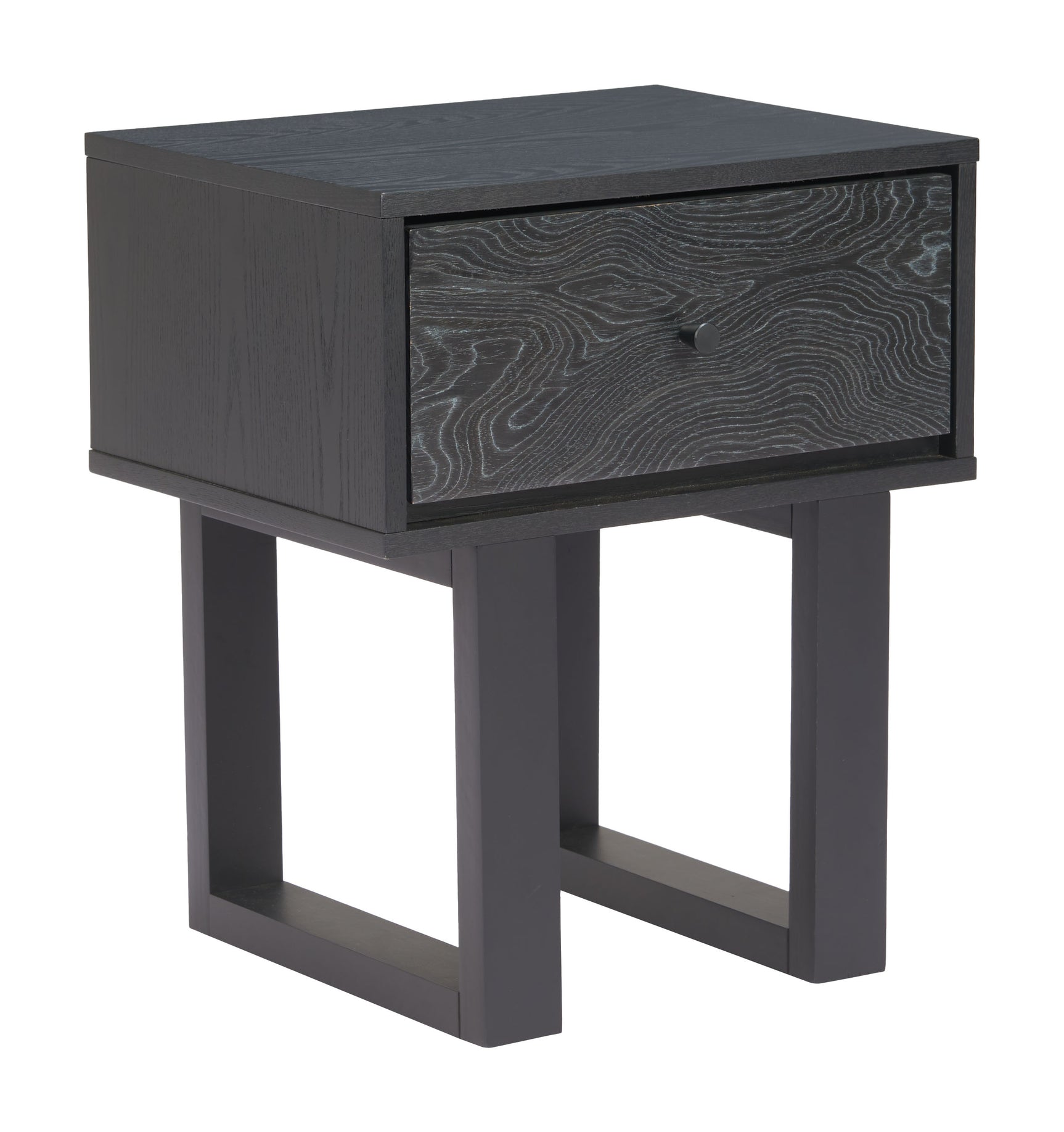Gus Black Nightstand - Ornate Home