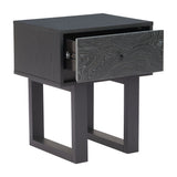 Gus Black Nightstand - Ornate Home