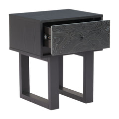 Gus Black Nightstand - Ornate Home