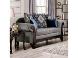 Gustavo Gray/Walnut Loveseat - Ornate Home