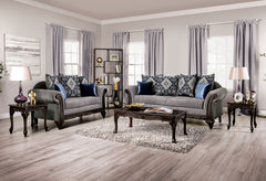 Gustavo Gray/Walnut Loveseat - Ornate Home