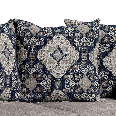 Gustavo Gray/Walnut Loveseat - Ornate Home