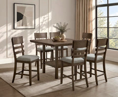 Guthrie Brown/Light Gray Counter Height Dining Set - Ornate Home