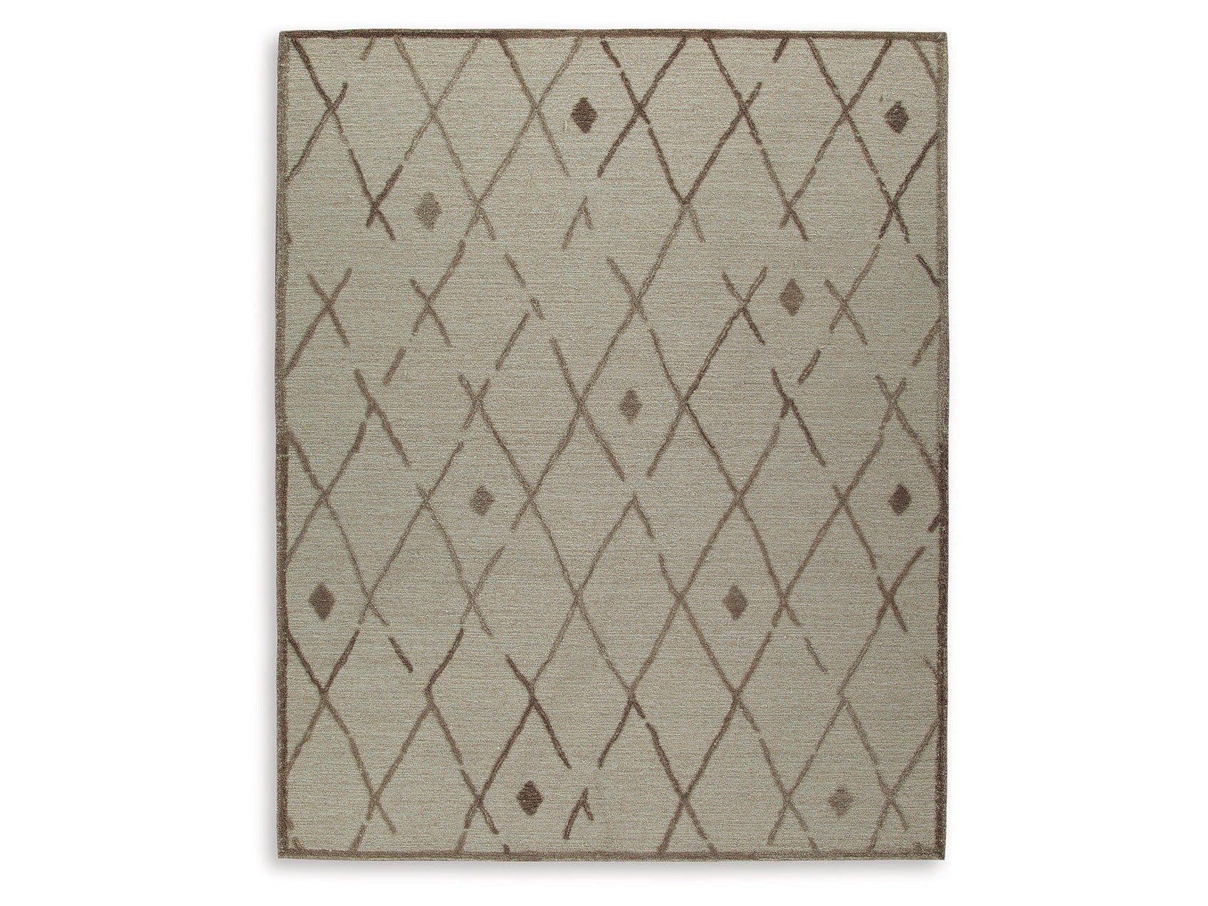 Guyford Beige/Brown Large Rug - Ornate Home