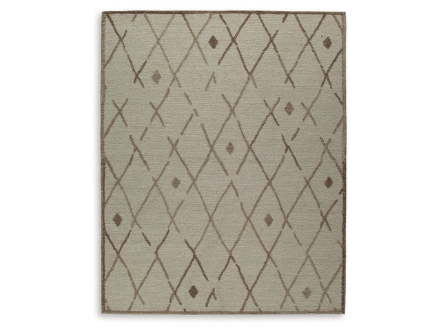 Guyford Beige/Brown Large Rug - Ornate Home