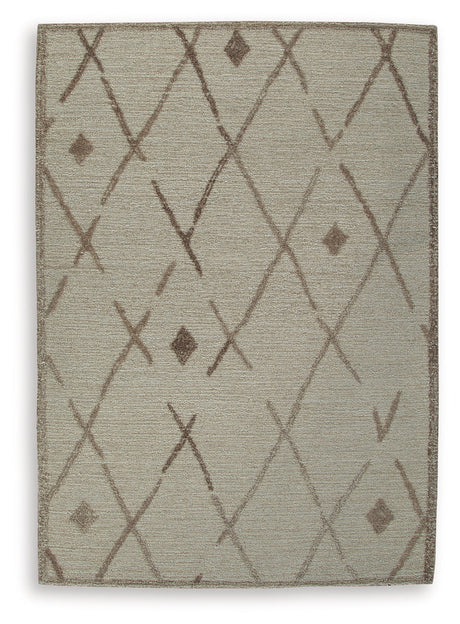Guyford Beige/Brown Medium Rug - Ornate Home